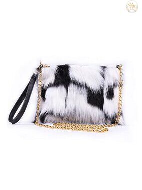 Faux Fur Crossbody Shoulder Bag Fluffy Fuzzy Evening Purse Women